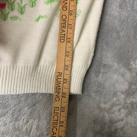 Vintage Cyn Les Novelty Sweater Womens Sz M Grey Lamb "I'll Never Forget ewe" - Picture 6 of 6